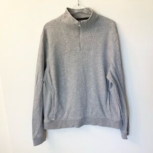 UNTUCKit 1/4 Zip Pullover Sweatshirt - Gray - XL